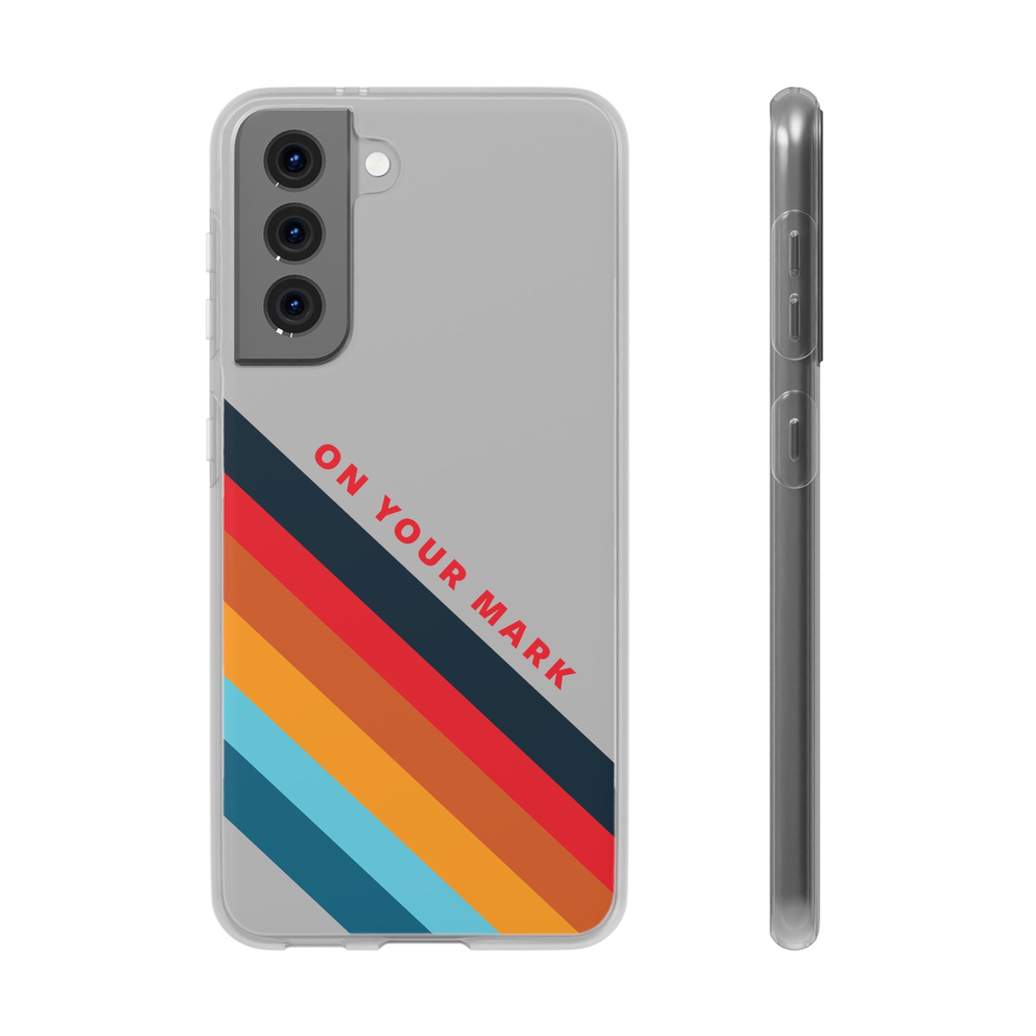 825 - On Your Mark Color Stripe Phone Case - iPhone and Samsung Galaxy