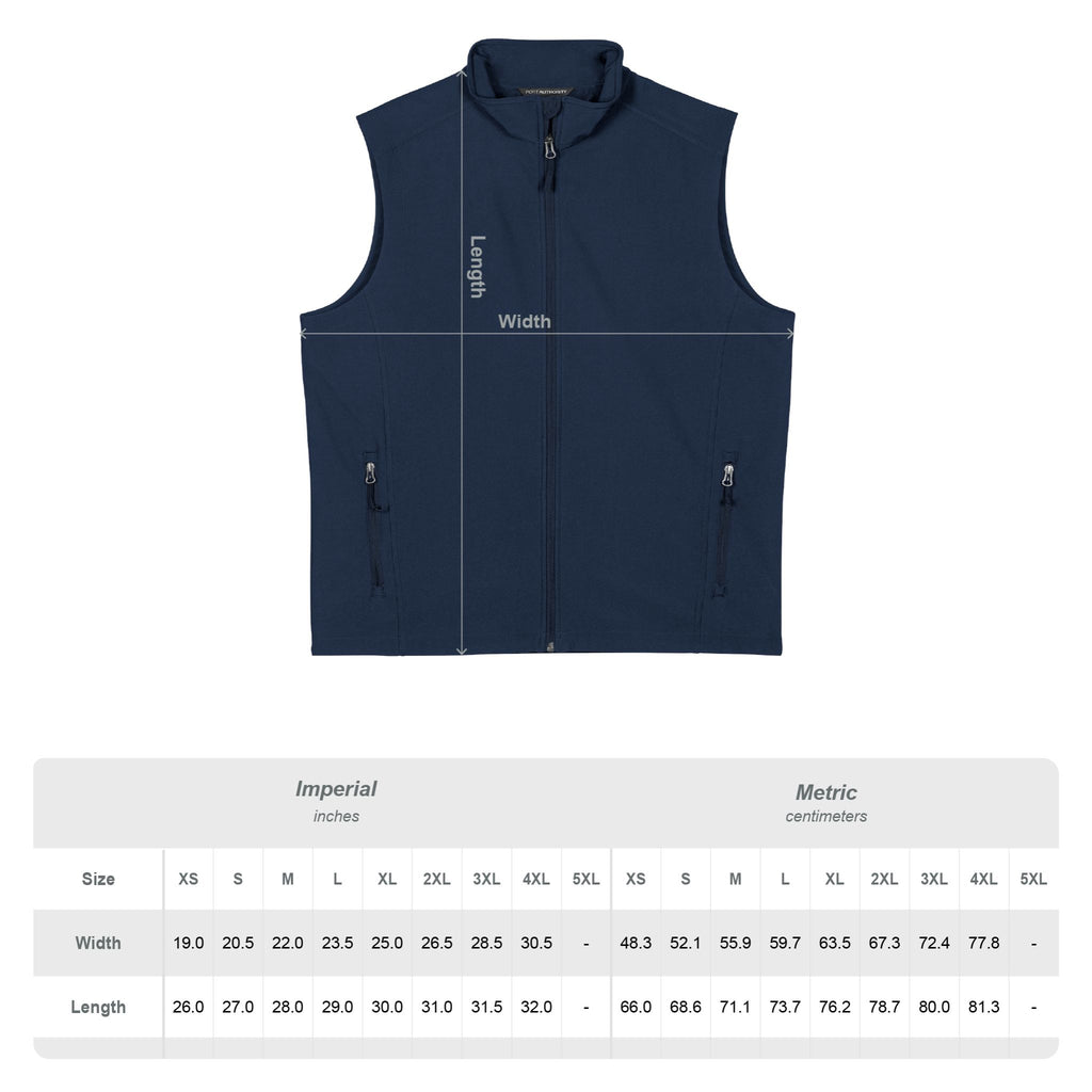 BAC Mens Soft Shell Vest — PBC Cross Country Logo