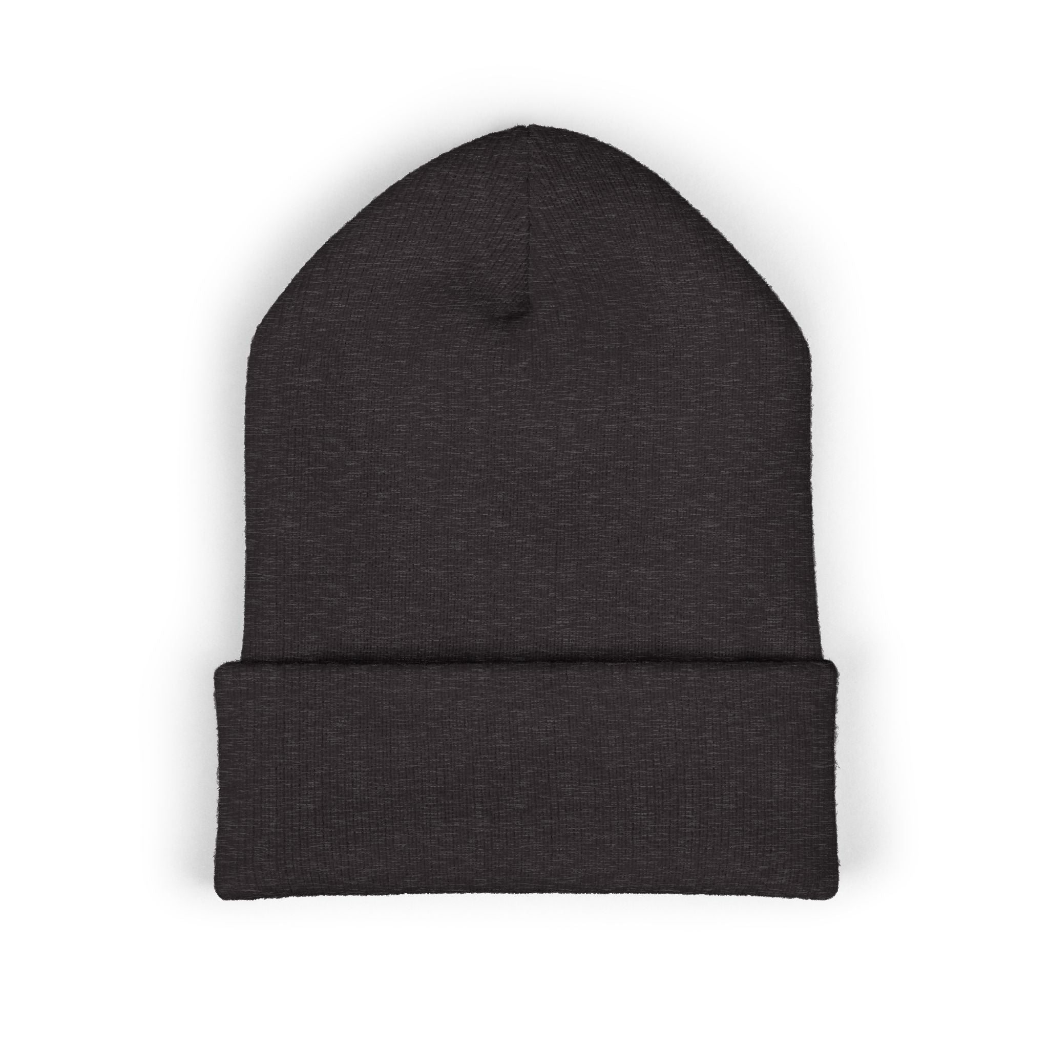 BAC Music Embroidered Cuffed Beanie — College-Style Knit Hat