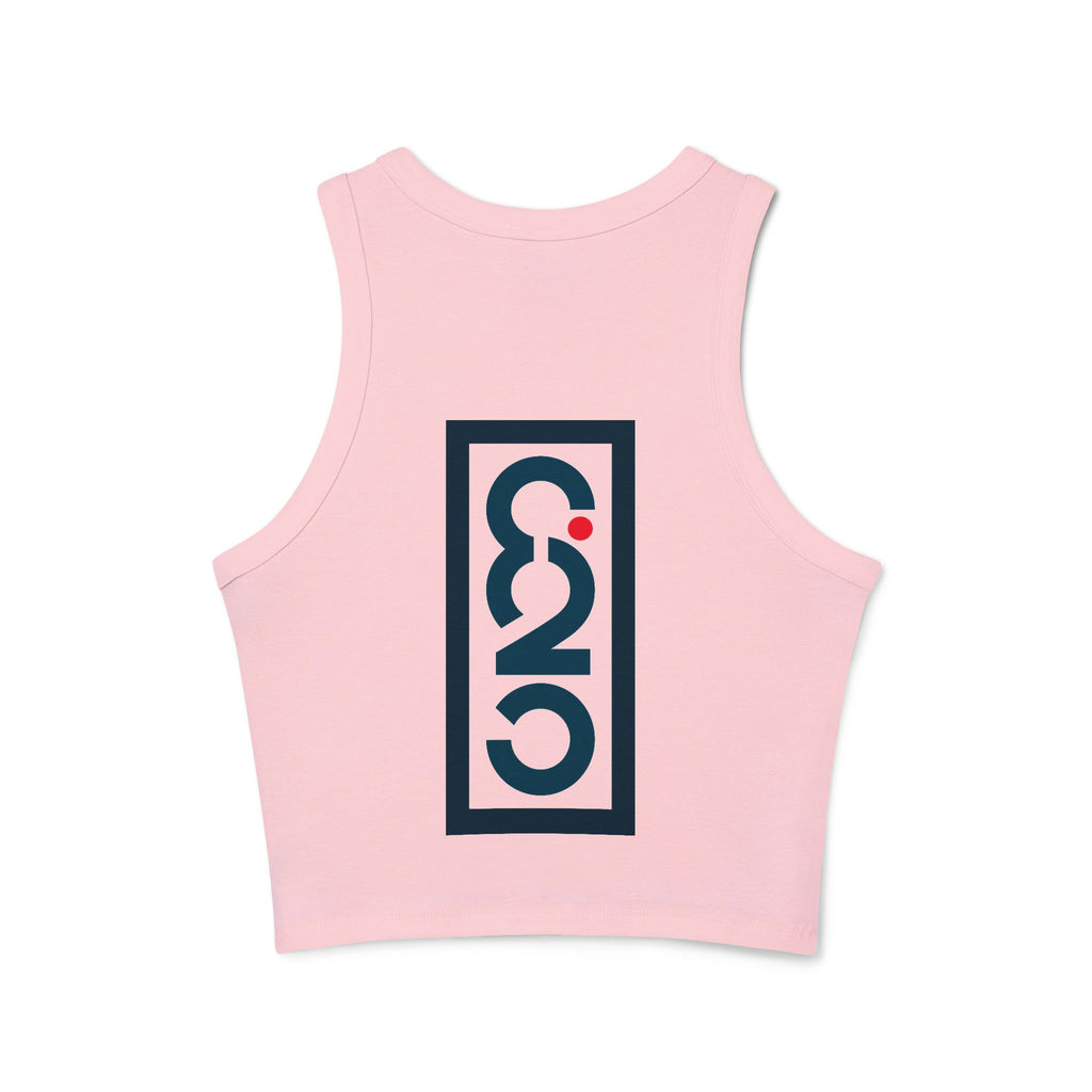 On Your Mark Ribbed Racerback Tank Top
