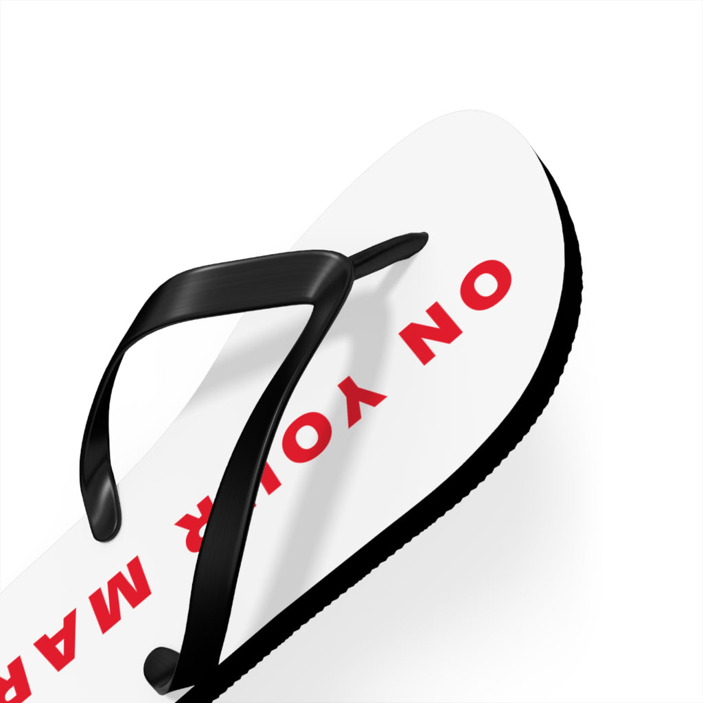 825 On Your Mark Flip Flops Unisex