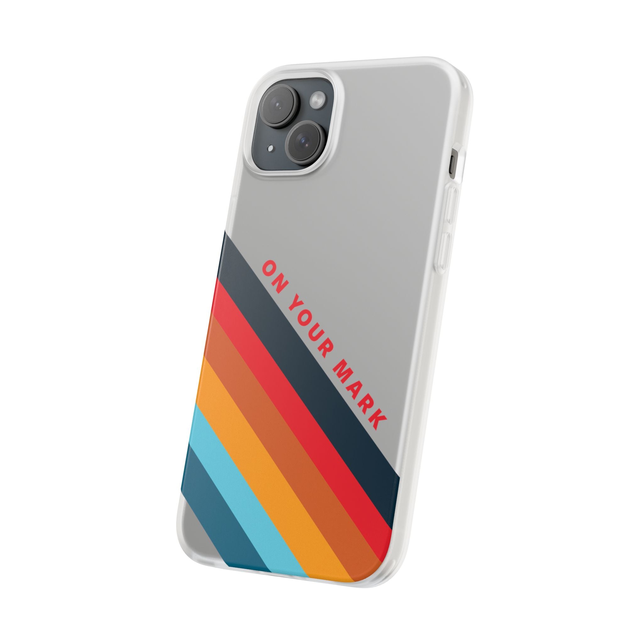 825 - On Your Mark Color Stripe Phone Case - iPhone and Samsung Galaxy