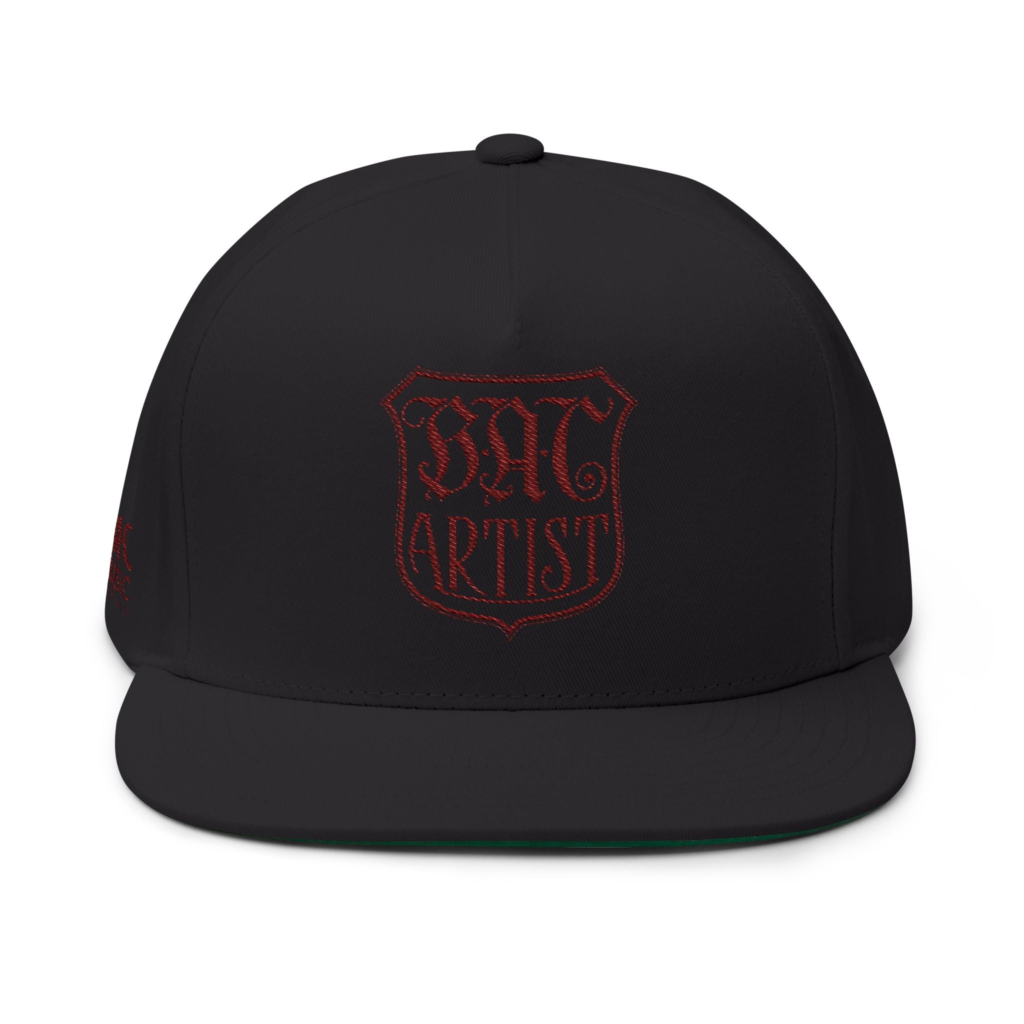 BAC Flat Bill Cap — Embroidered 'Hat Artist' Crest Snapback