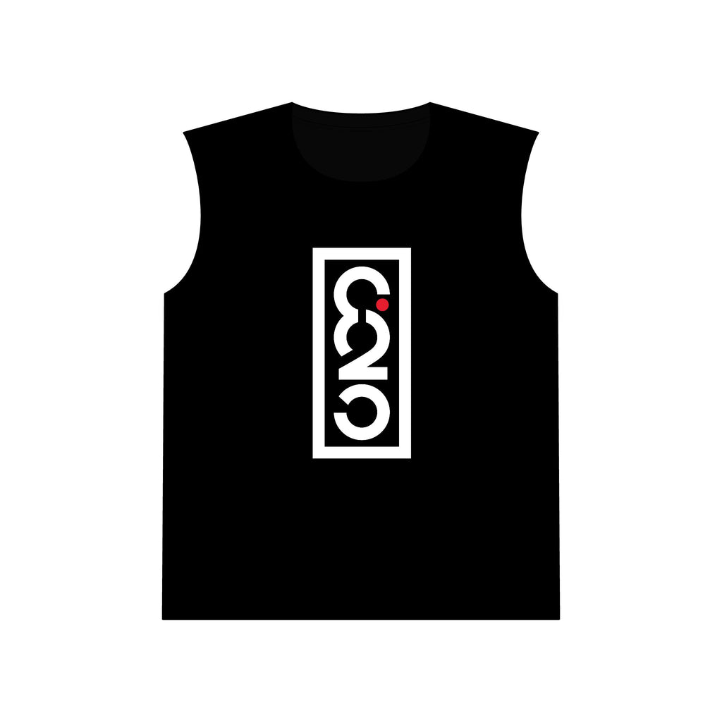 825 White Logo Red Dot Unisex Jersey Muscle Tank