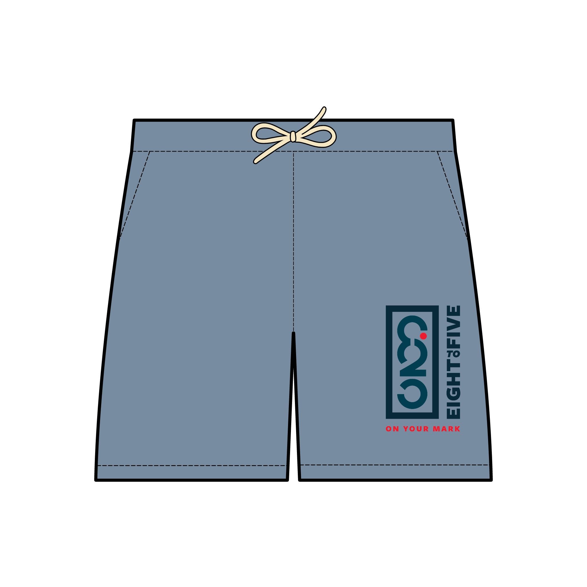 825 Color Logo Unisex Fleece Sweat Shorts