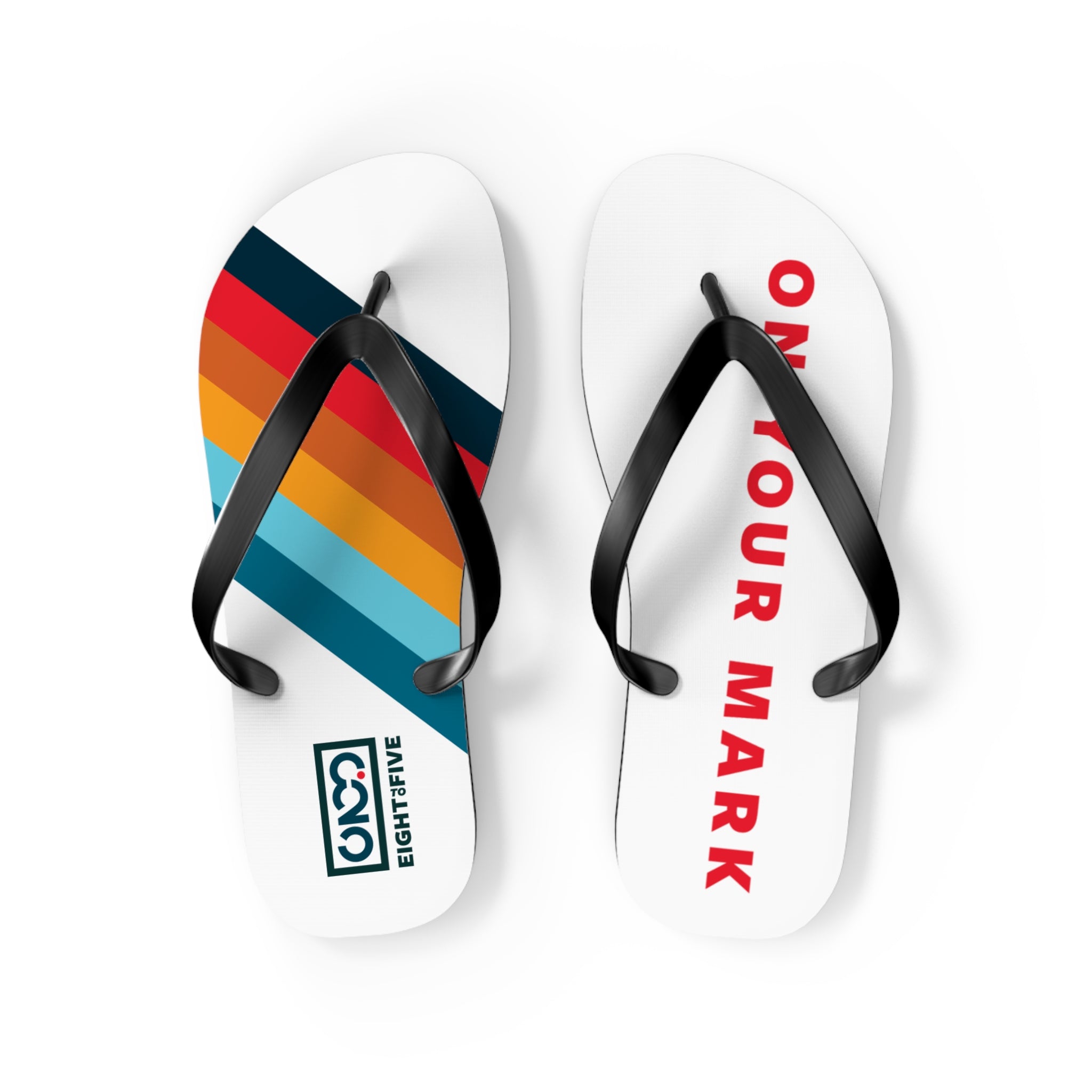 825 On Your Mark Flip Flops Unisex