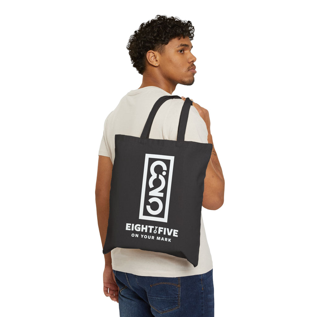 825 White Logo Canvas Tote Bag