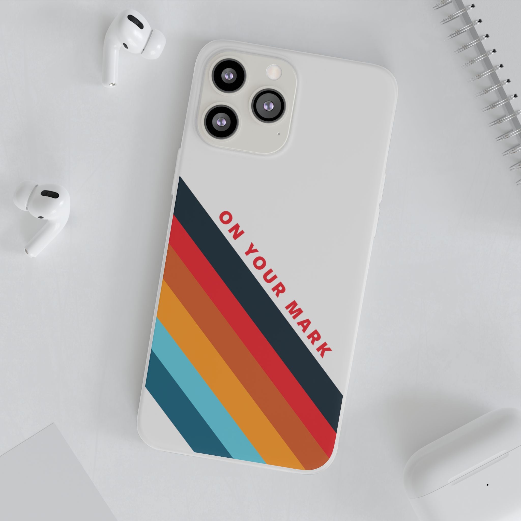825 - On Your Mark Color Stripe Phone Case - iPhone and Samsung Galaxy
