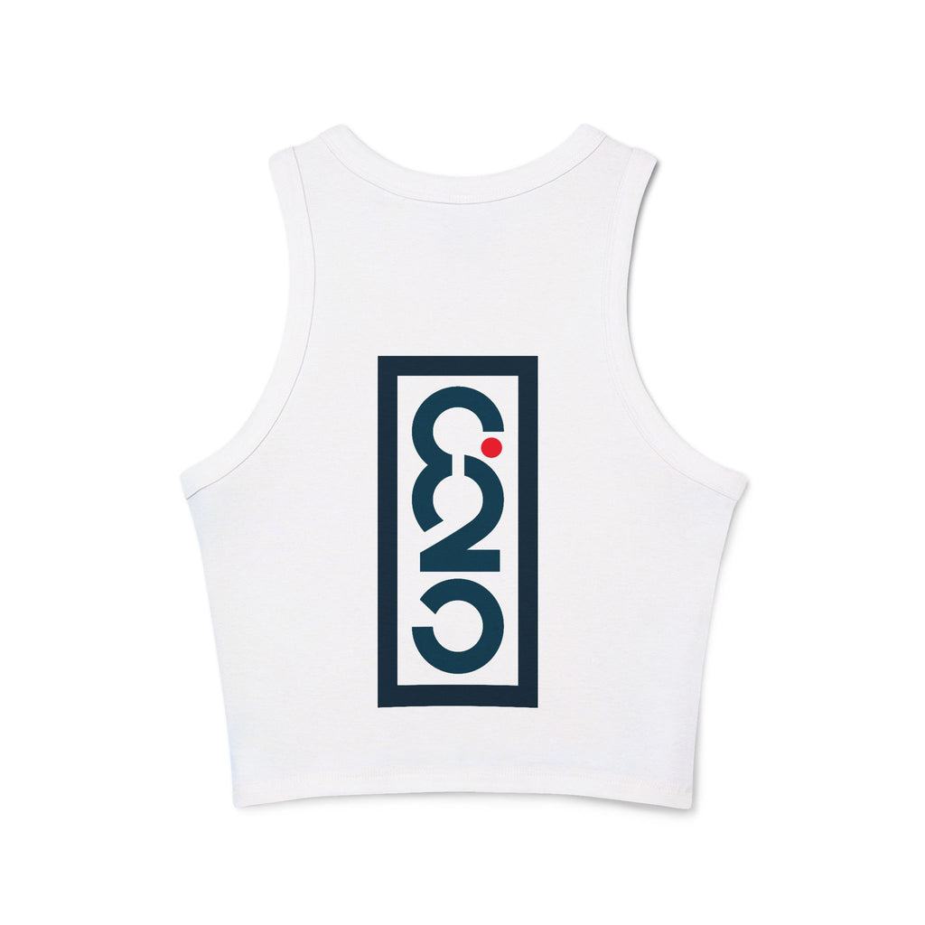 On Your Mark Ribbed Racerback Tank Top