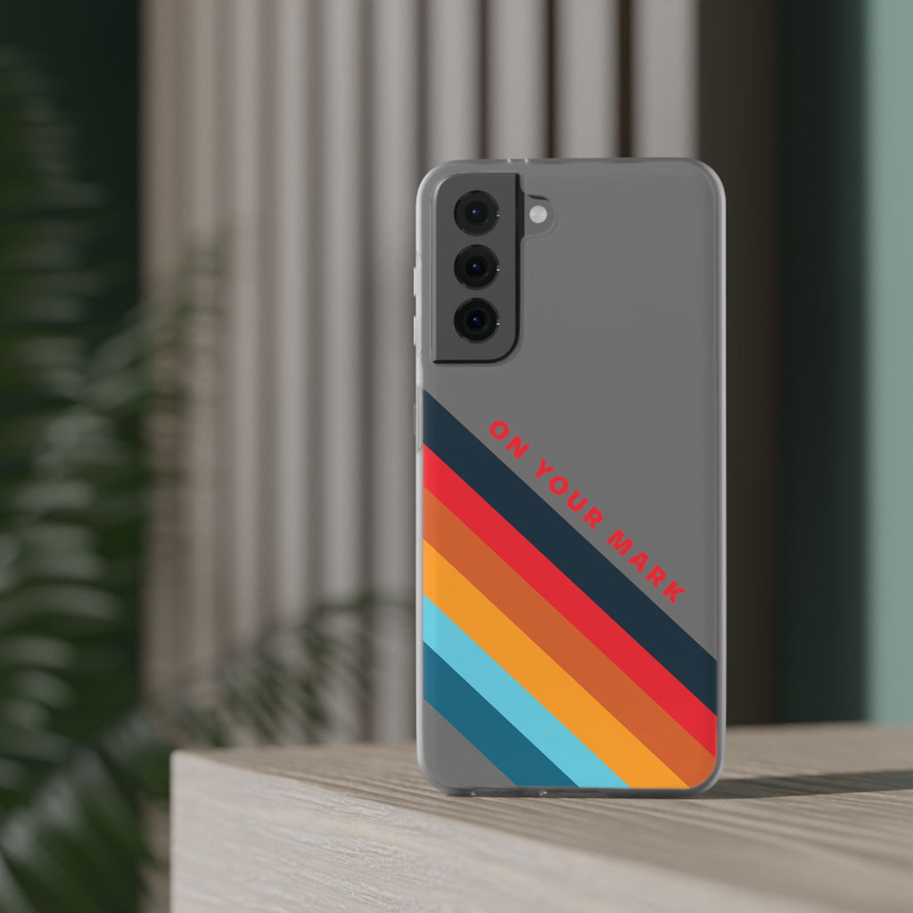 825 - On Your Mark Color Stripe Phone Case - iPhone and Samsung Galaxy