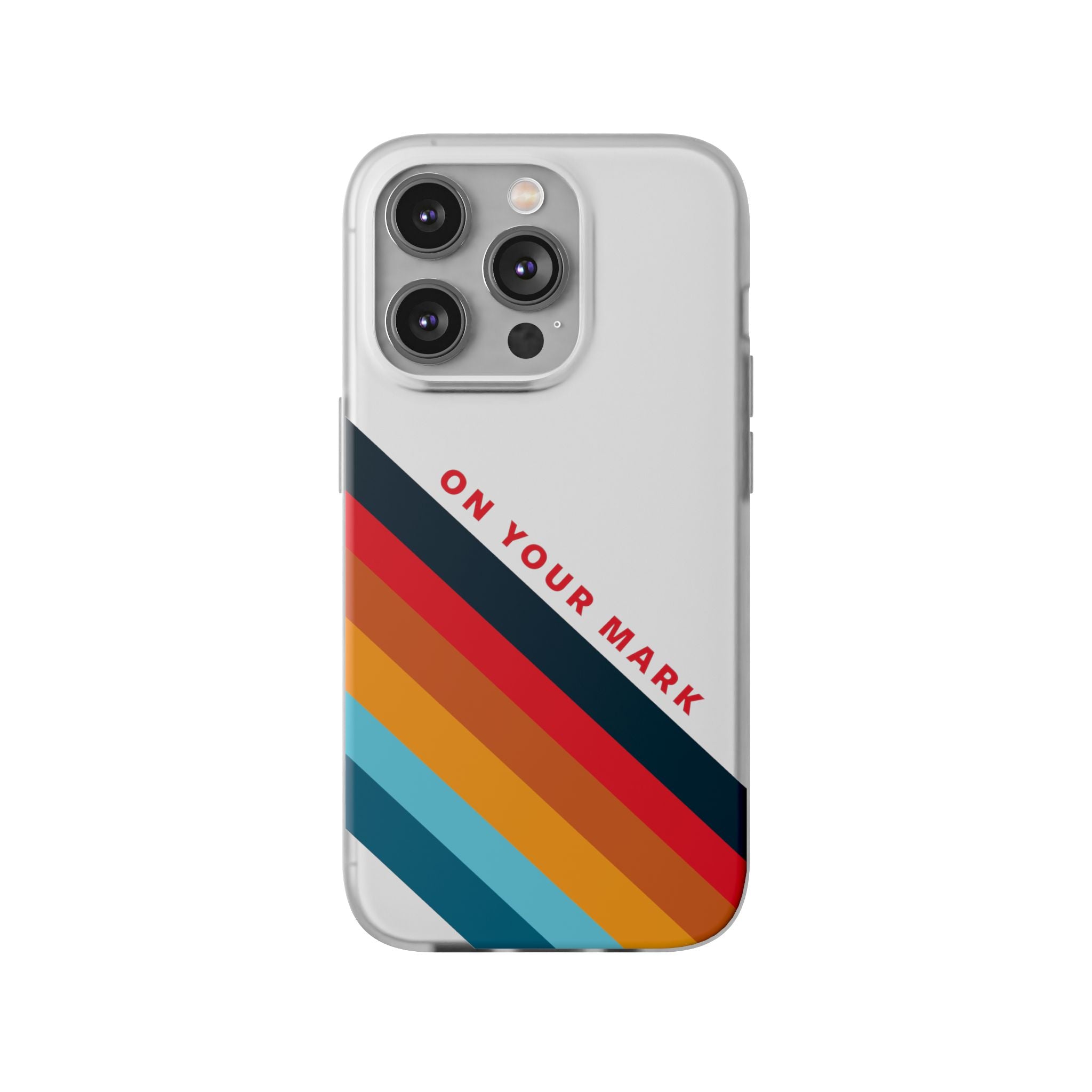 825 - On Your Mark Color Stripe Phone Case - iPhone and Samsung Galaxy