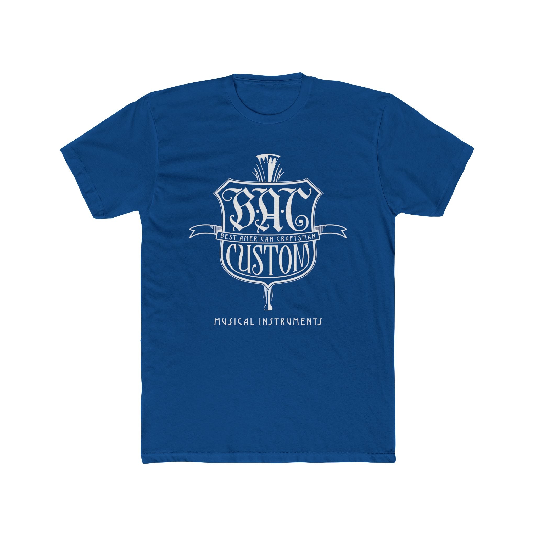 BAC Custom Guitarist Tee – 'BAC Custom Musical Instruments' Vintage Logo T-Shirt