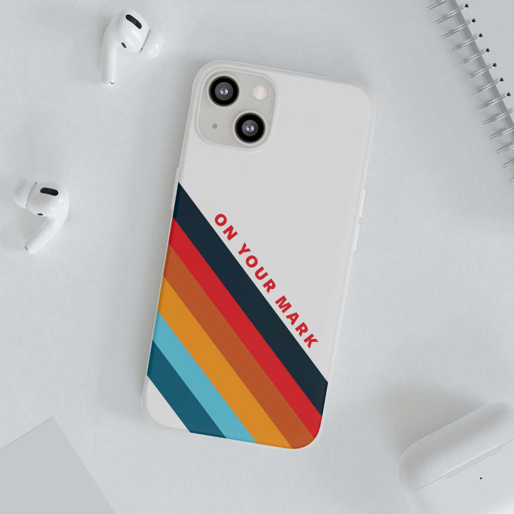 825 - On Your Mark Color Stripe Phone Case - iPhone and Samsung Galaxy