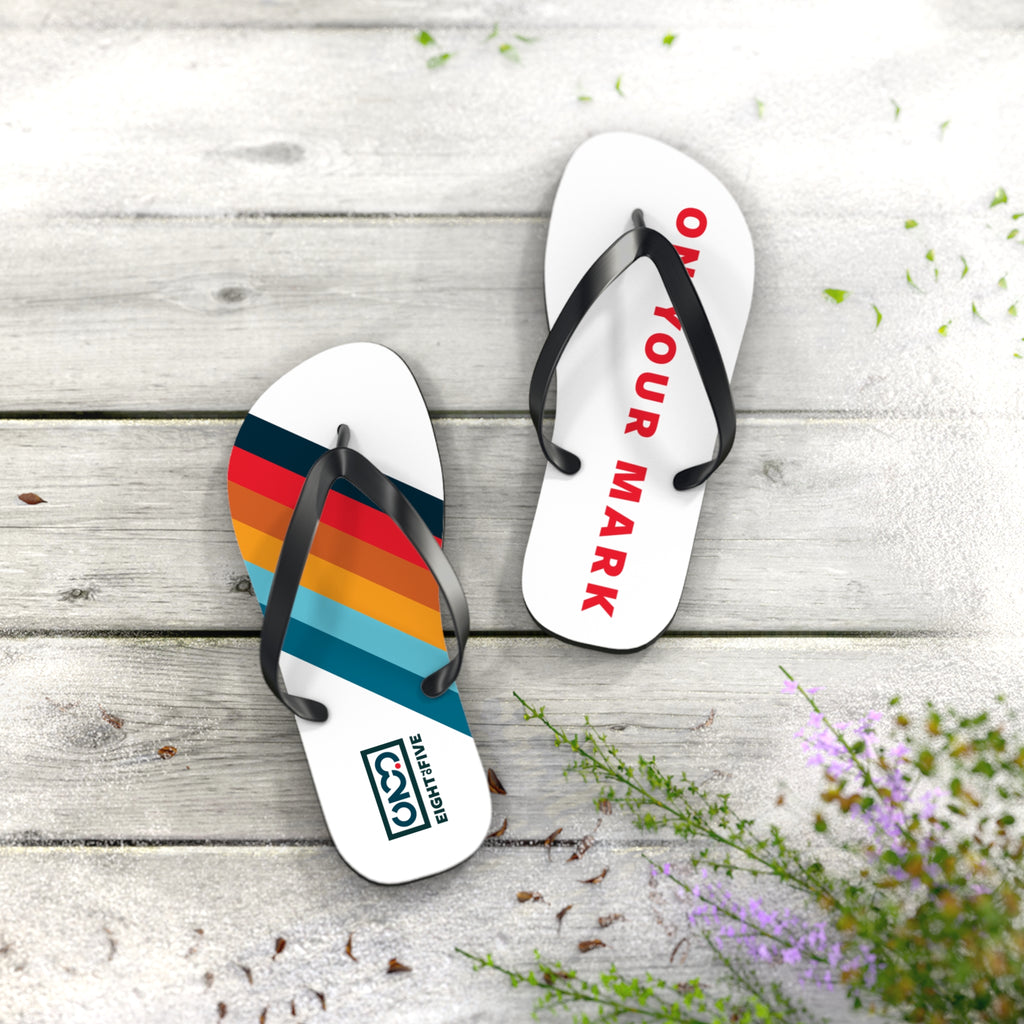 825 On Your Mark Flip Flops Unisex