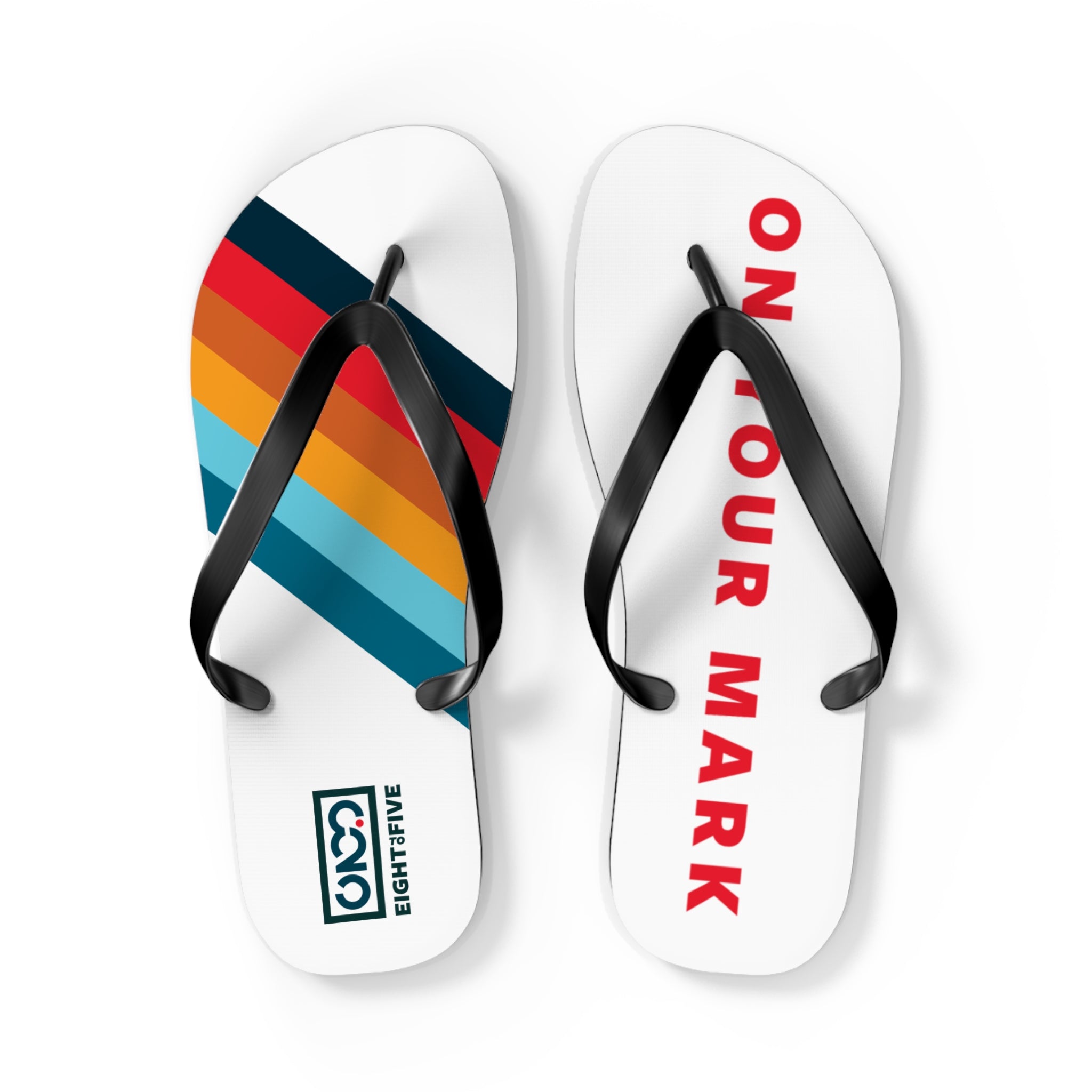 825 On Your Mark Flip Flops Unisex