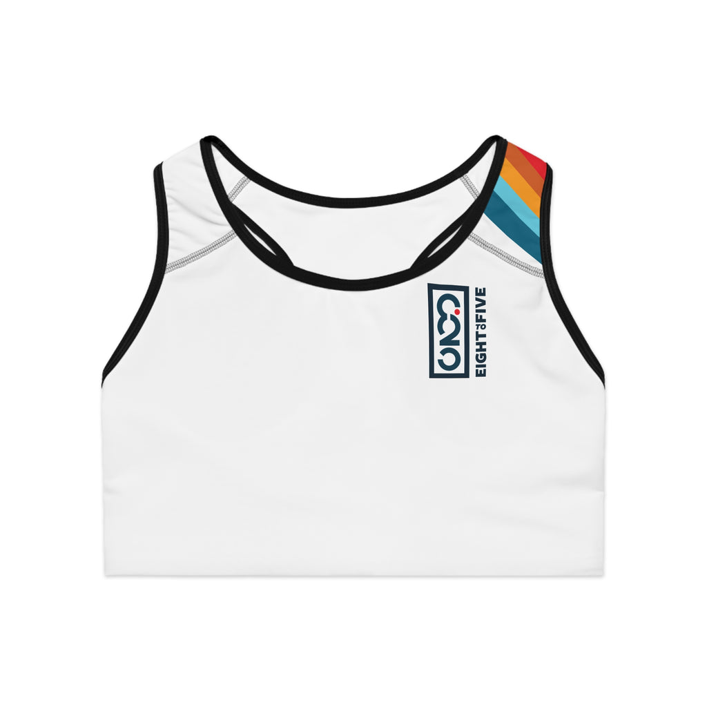 825 On Your Mark Color Stripe Sports Bra