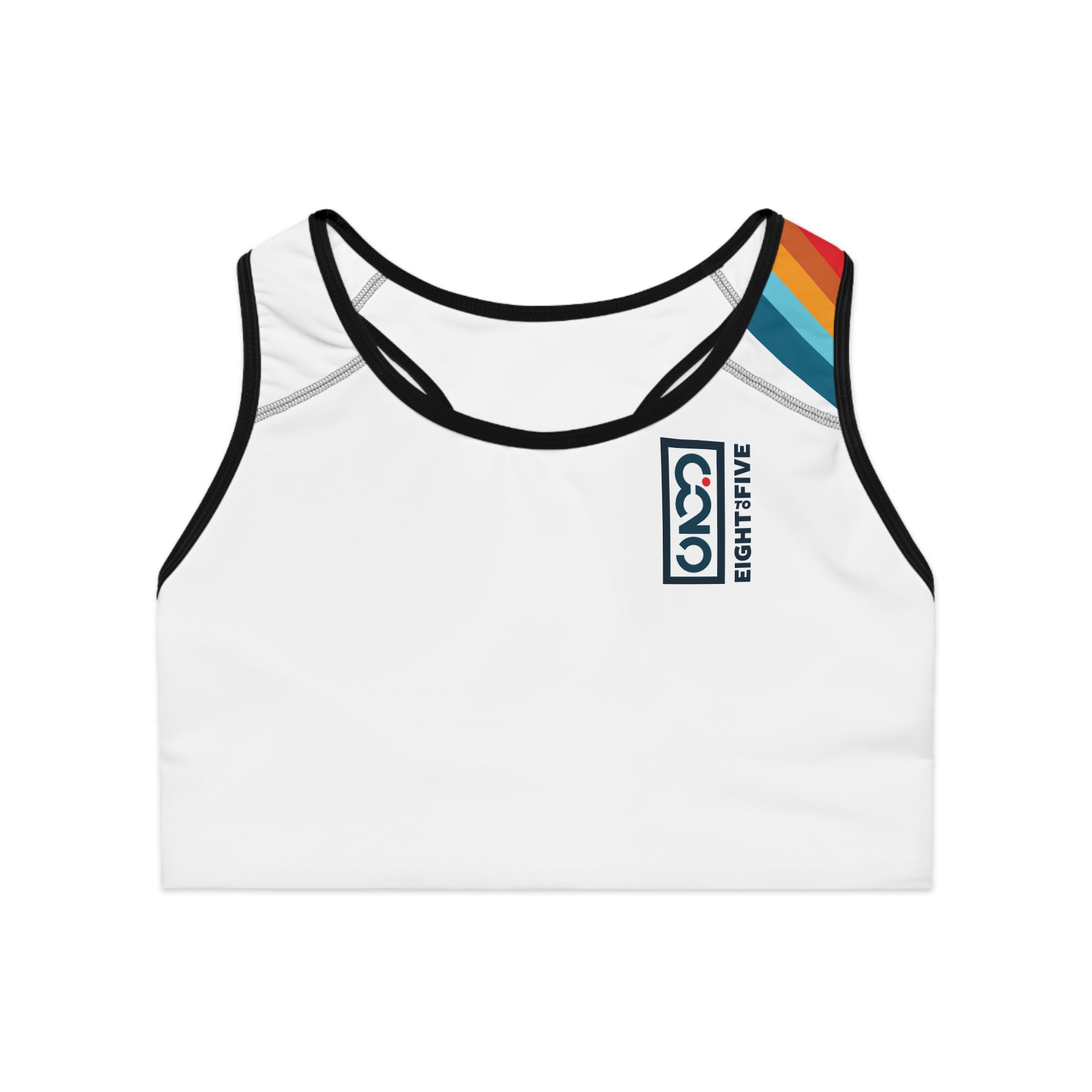 825 On Your Mark Color Stripe Sports Bra