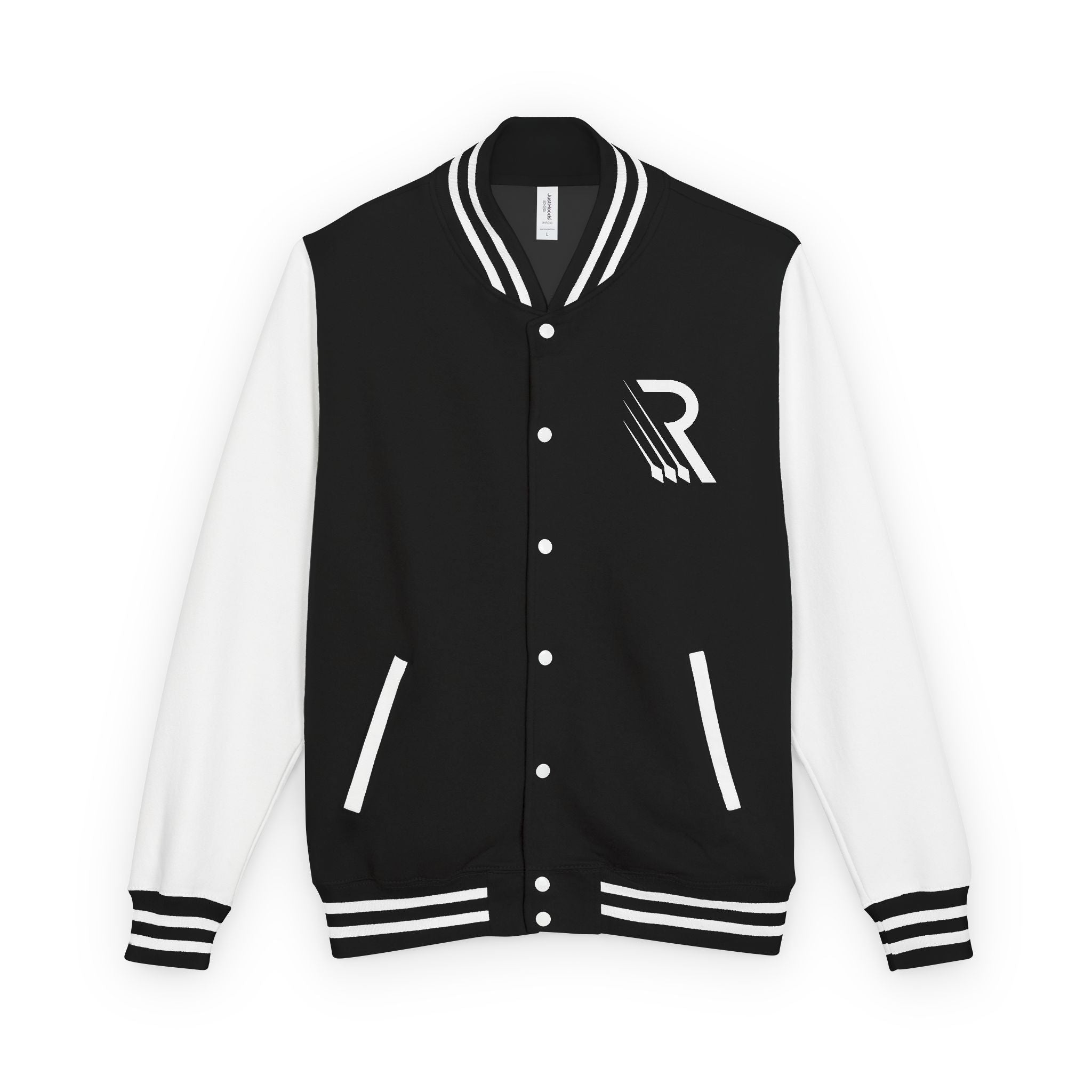 RCR 825 On Your Mark Color Stripe and Logo Unisex Heavyweight Letterman Jacket