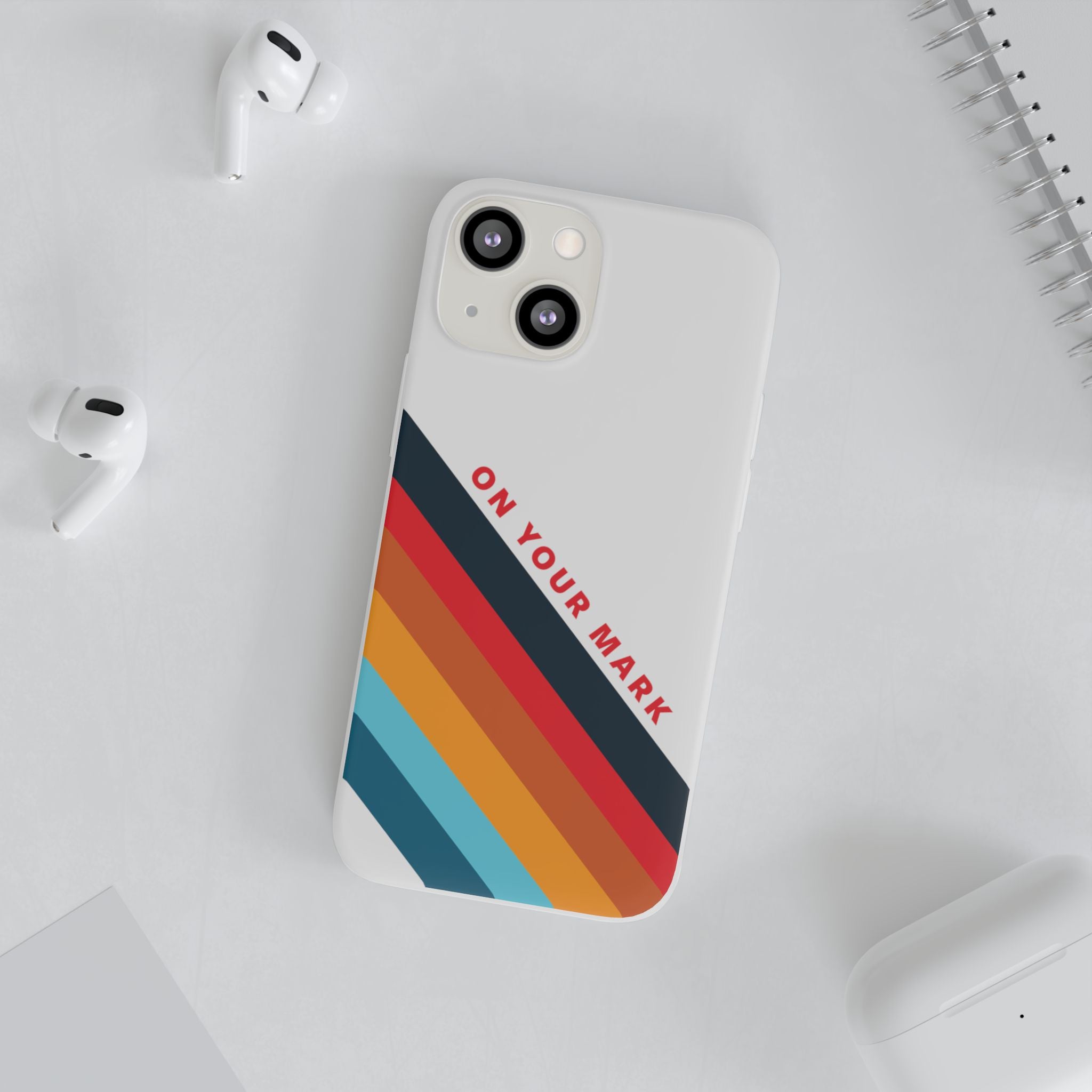 825 - On Your Mark Color Stripe Phone Case - iPhone and Samsung Galaxy