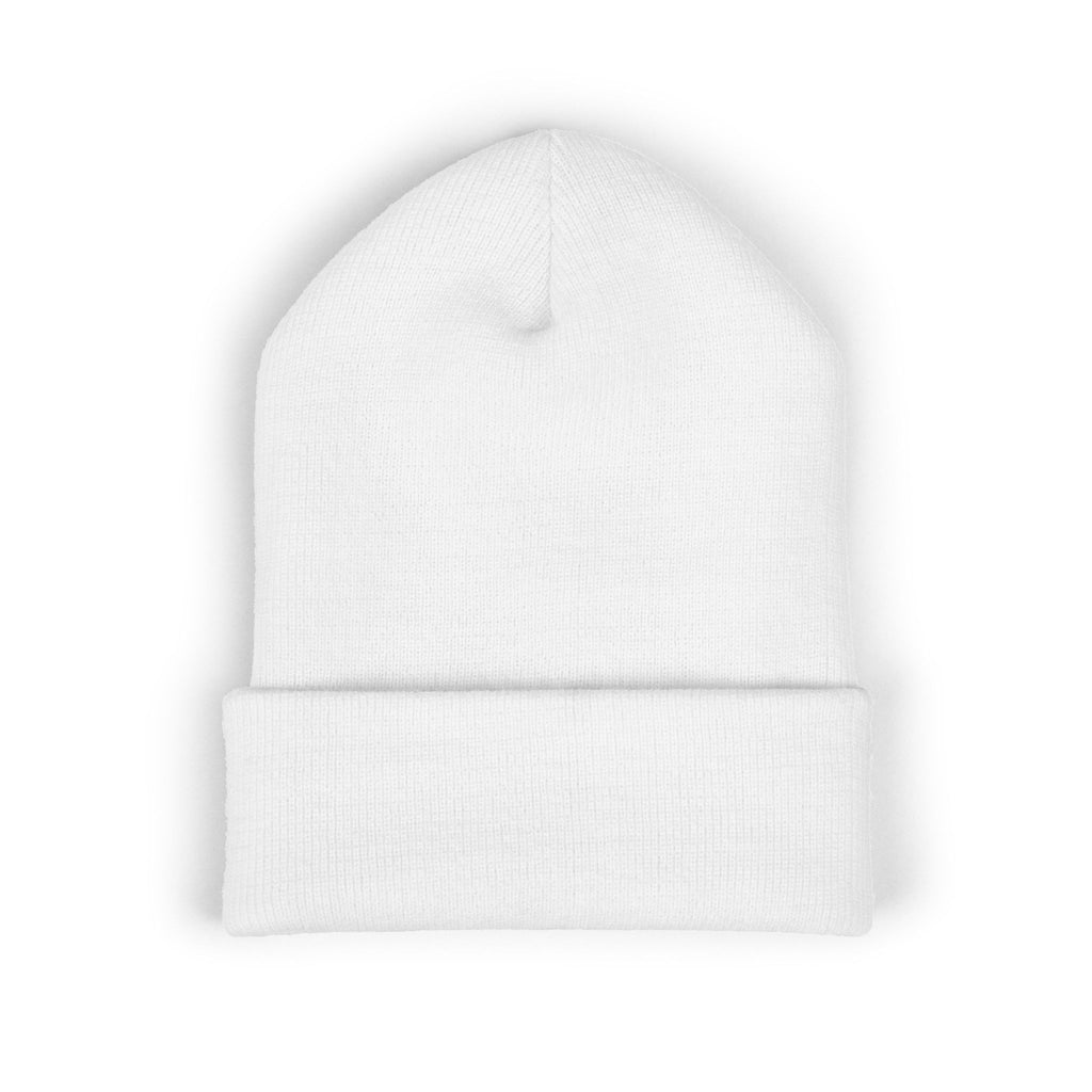 BAC Music Embroidered Cuffed Beanie — College-Style Knit Hat