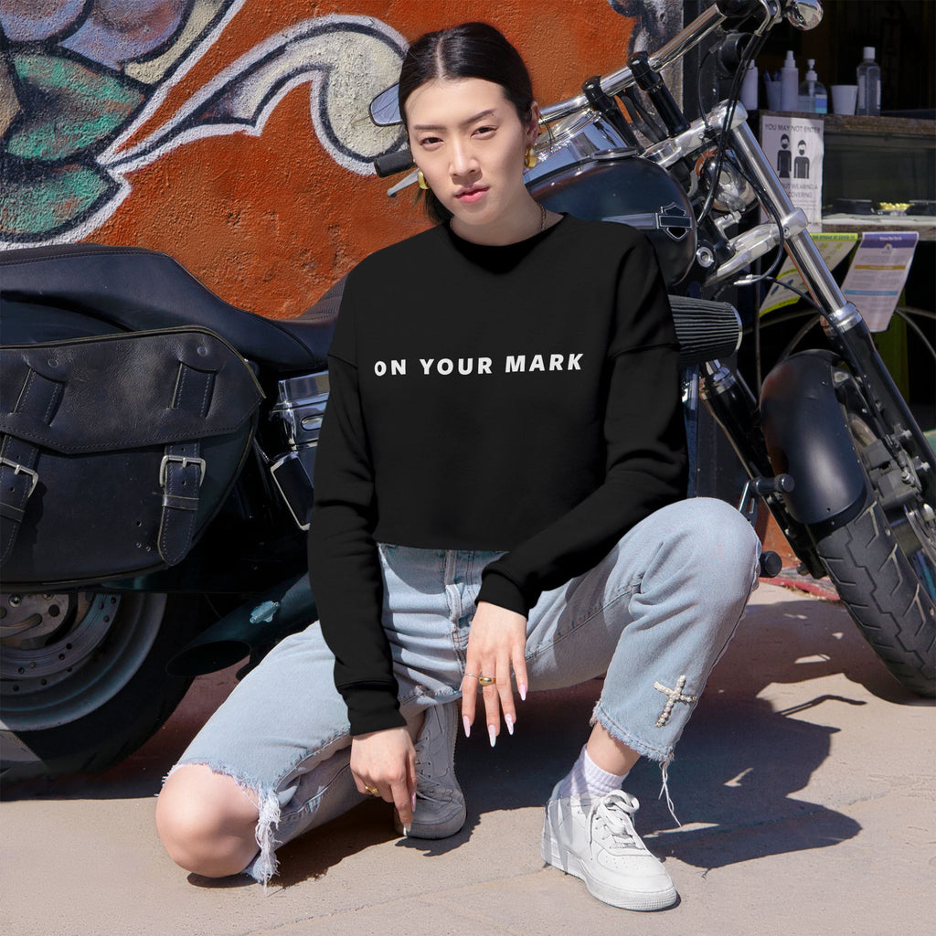 On Your Mark Cropped Sweatshirt