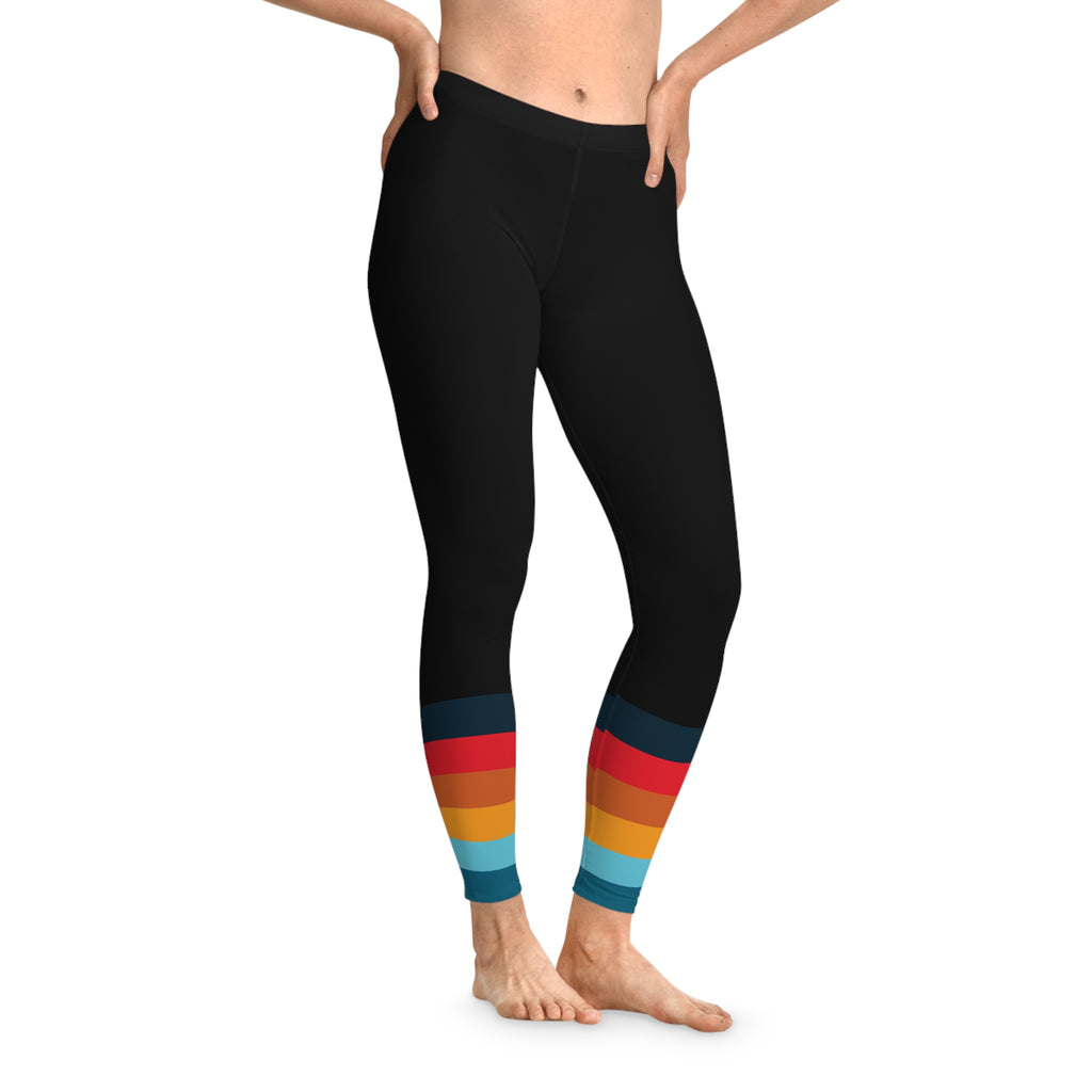 825 Color Stripe Stretchy Leggings
