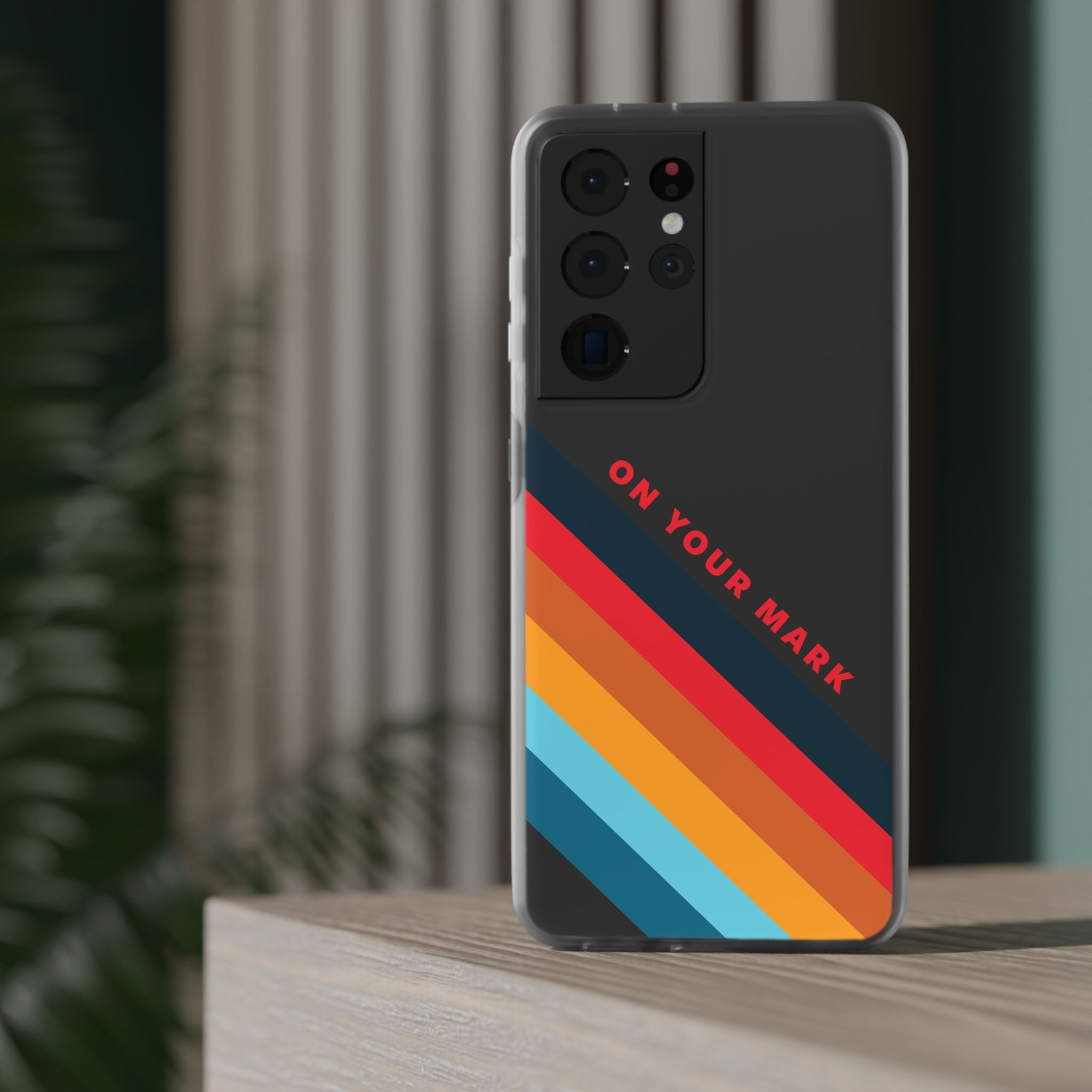 825 - On Your Mark Color Stripe Phone Case - iPhone and Samsung Galaxy