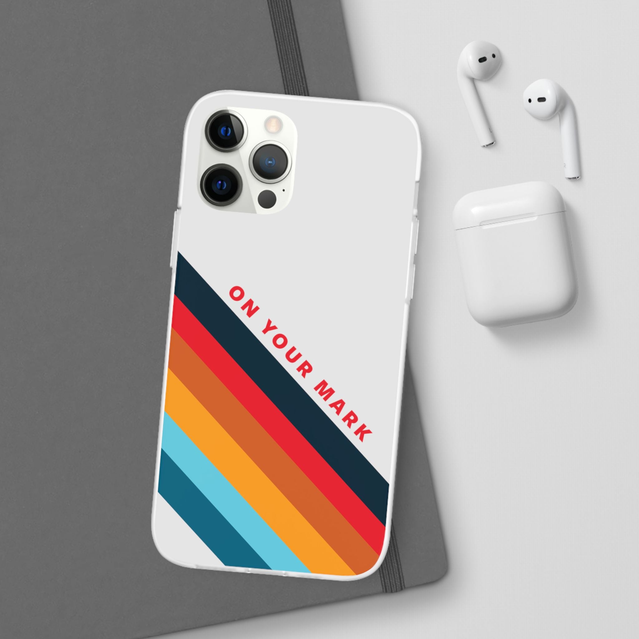 825 - On Your Mark Color Stripe Phone Case - iPhone and Samsung Galaxy