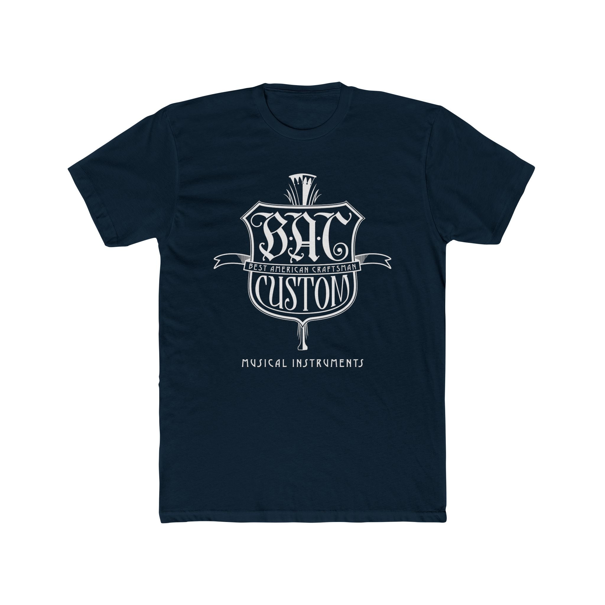 BAC Custom Guitarist Tee – 'BAC Custom Musical Instruments' Vintage Logo T-Shirt