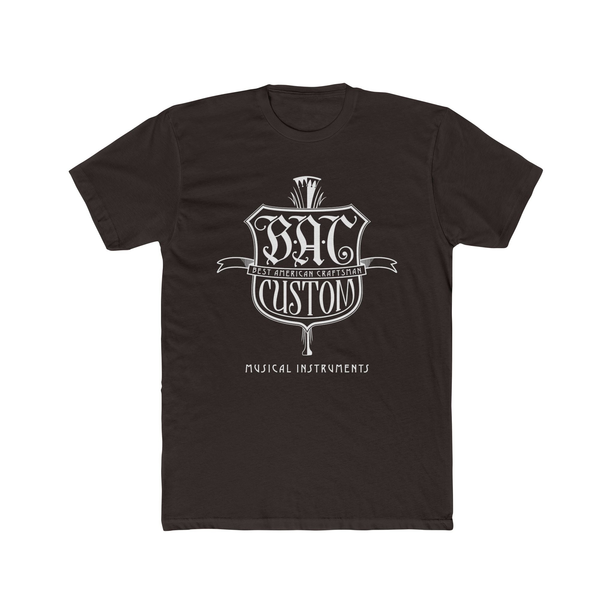 BAC Custom Guitarist Tee – 'BAC Custom Musical Instruments' Vintage Logo T-Shirt