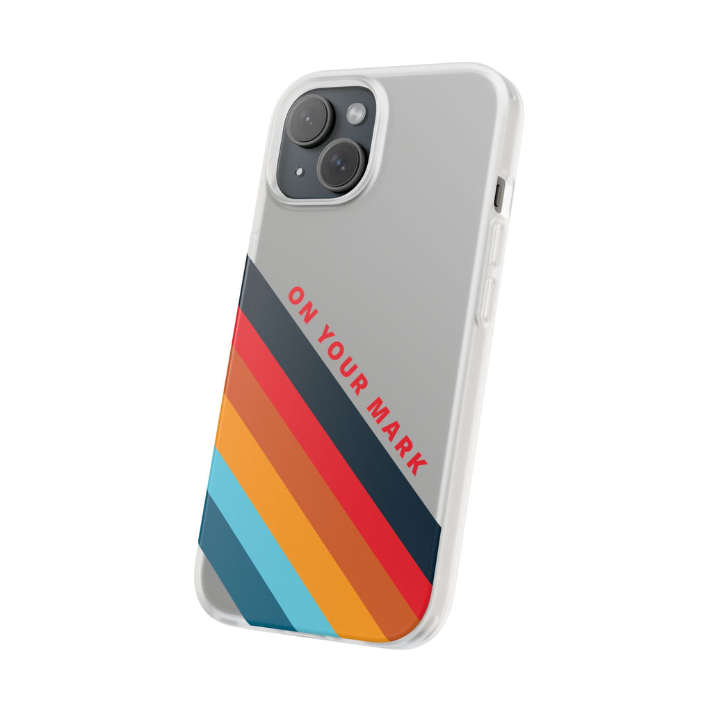 825 - On Your Mark Color Stripe Phone Case - iPhone and Samsung Galaxy