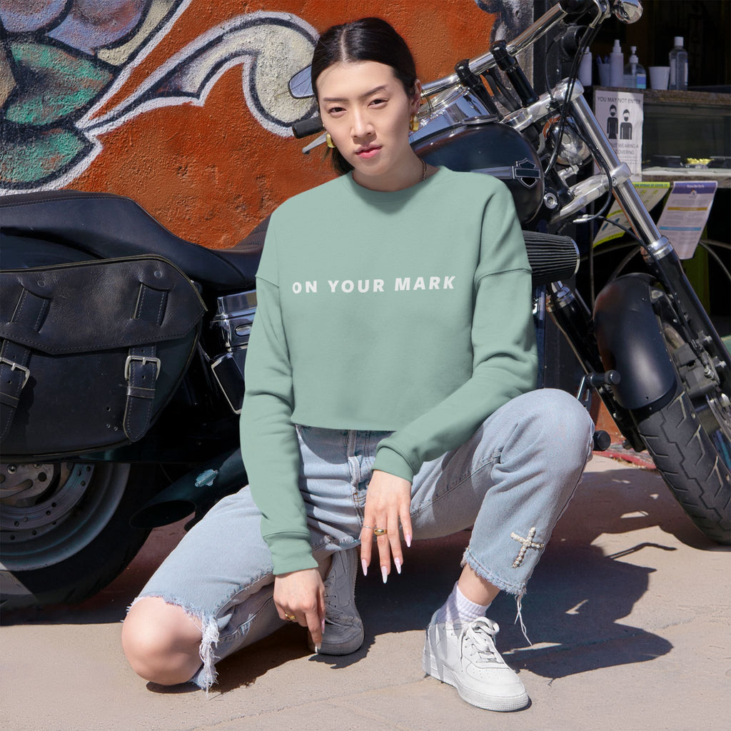 On Your Mark Cropped Sweatshirt