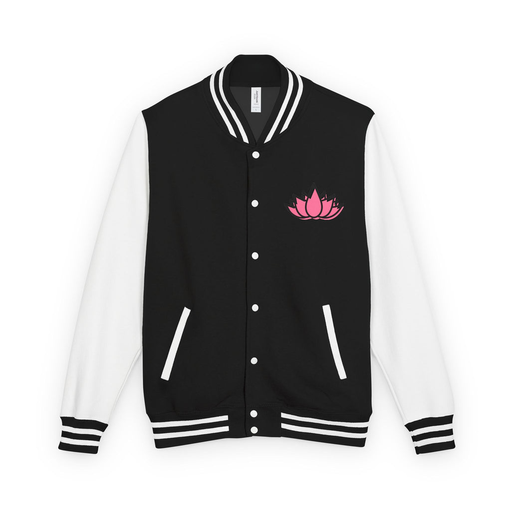 Lotus 825 On Your Mark Color Stripe and Logo Unisex Heavyweight Letterman Jacket