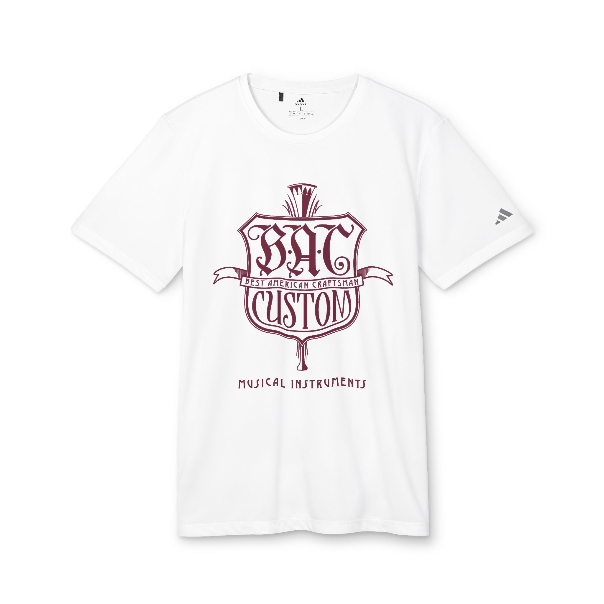 BAC Custom Music Shield T-Shirt — 'Band Custom' Vintage Instrument Graphic