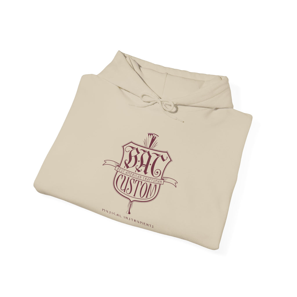 BAC Vintage Crest Hoodie — Custom Gothic Emblem Pullover