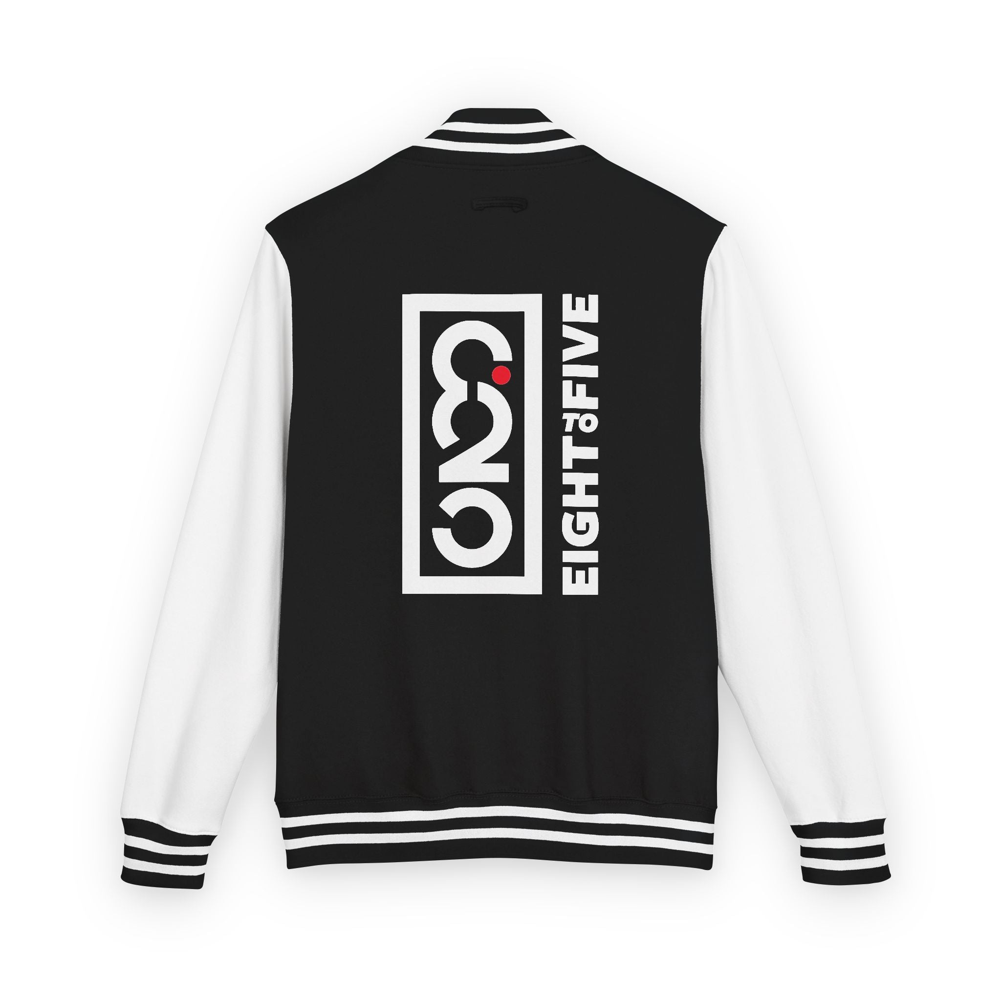 OCI 825 On Your Mark Color Stripe and Logo Unisex Heavyweight Letterman Jacket