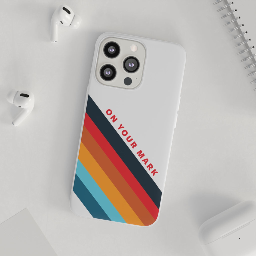 825 - On Your Mark Color Stripe Phone Case - iPhone and Samsung Galaxy