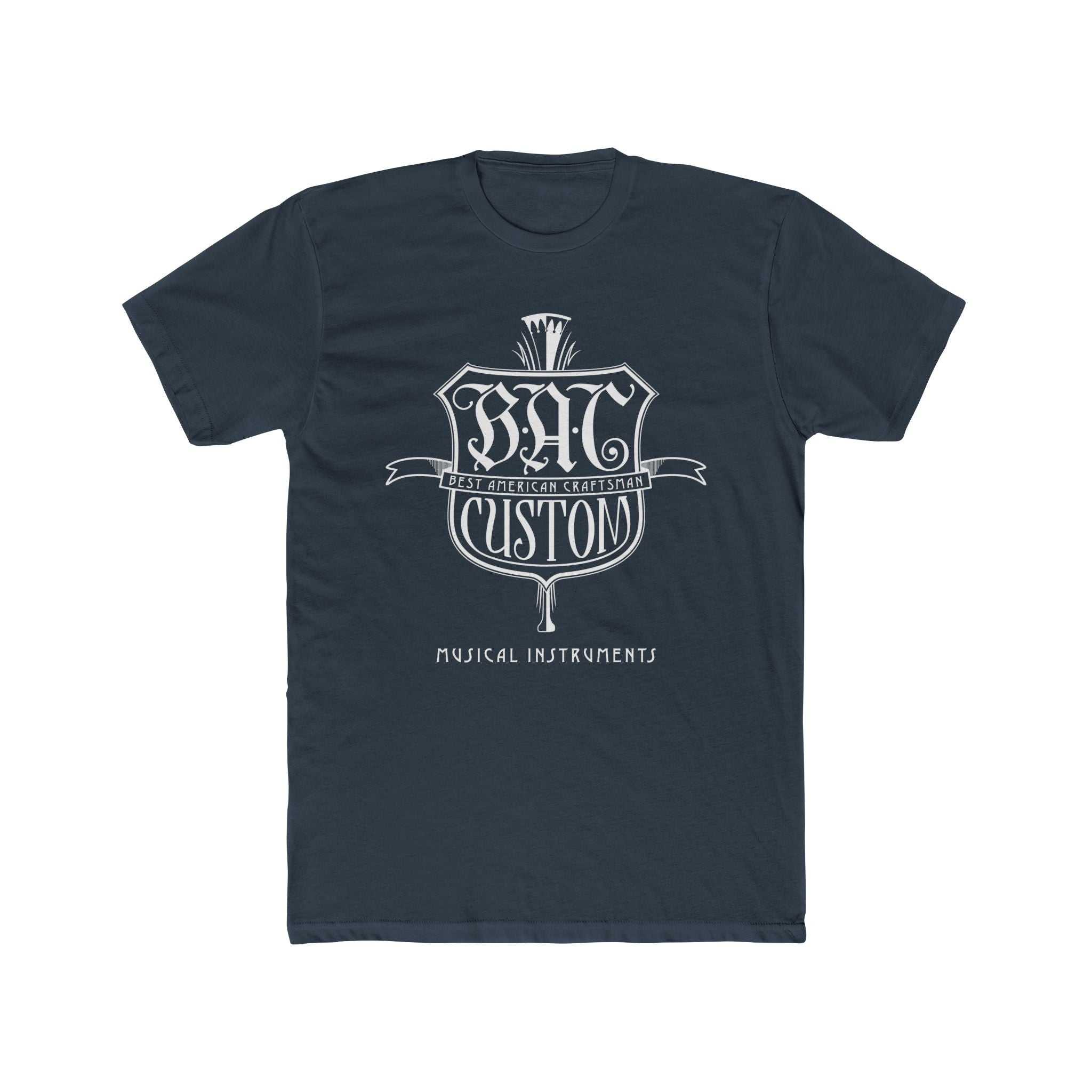 BAC Custom Guitarist Tee – 'BAC Custom Musical Instruments' Vintage Logo T-Shirt