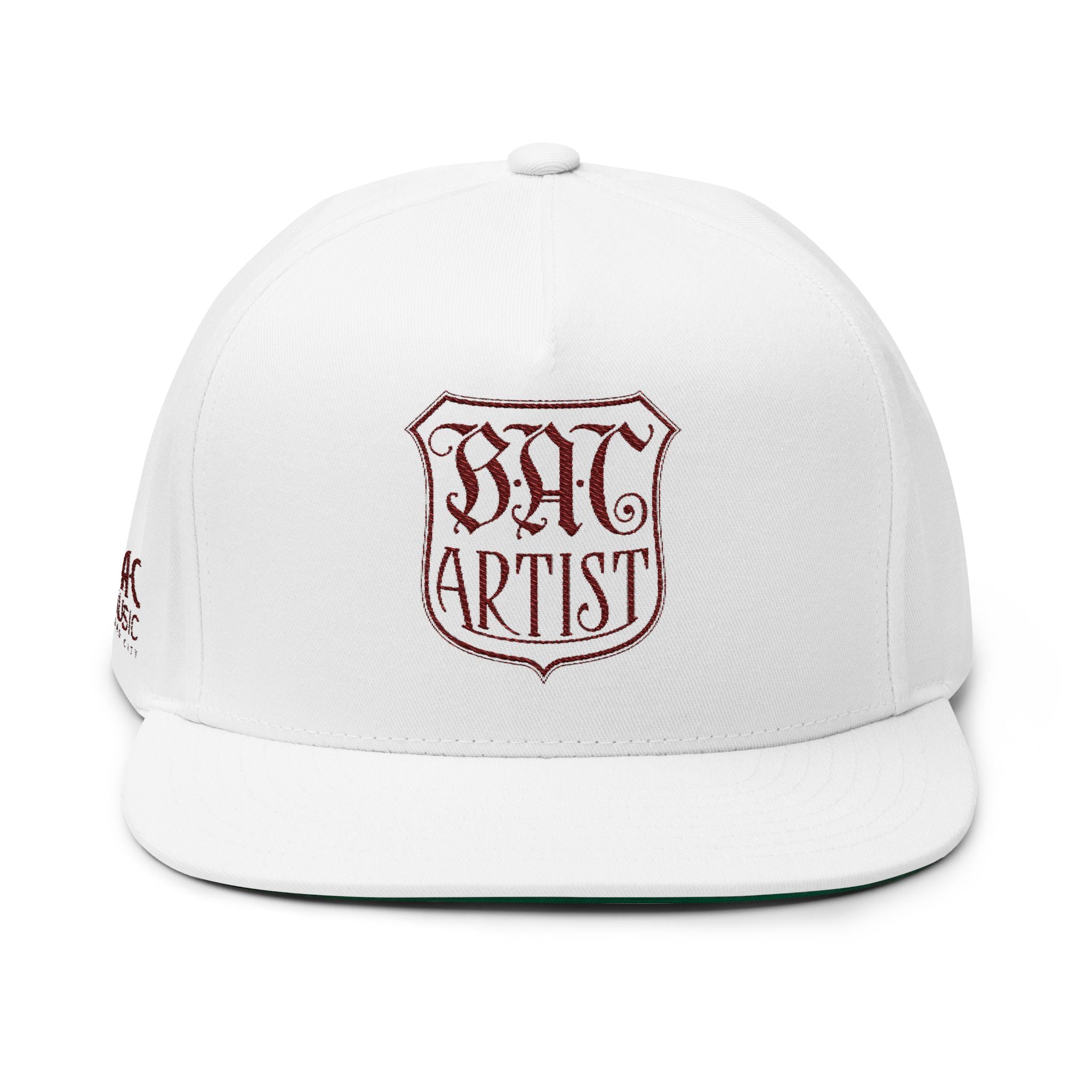 BAC Flat Bill Cap — Embroidered 'Hat Artist' Crest Snapback