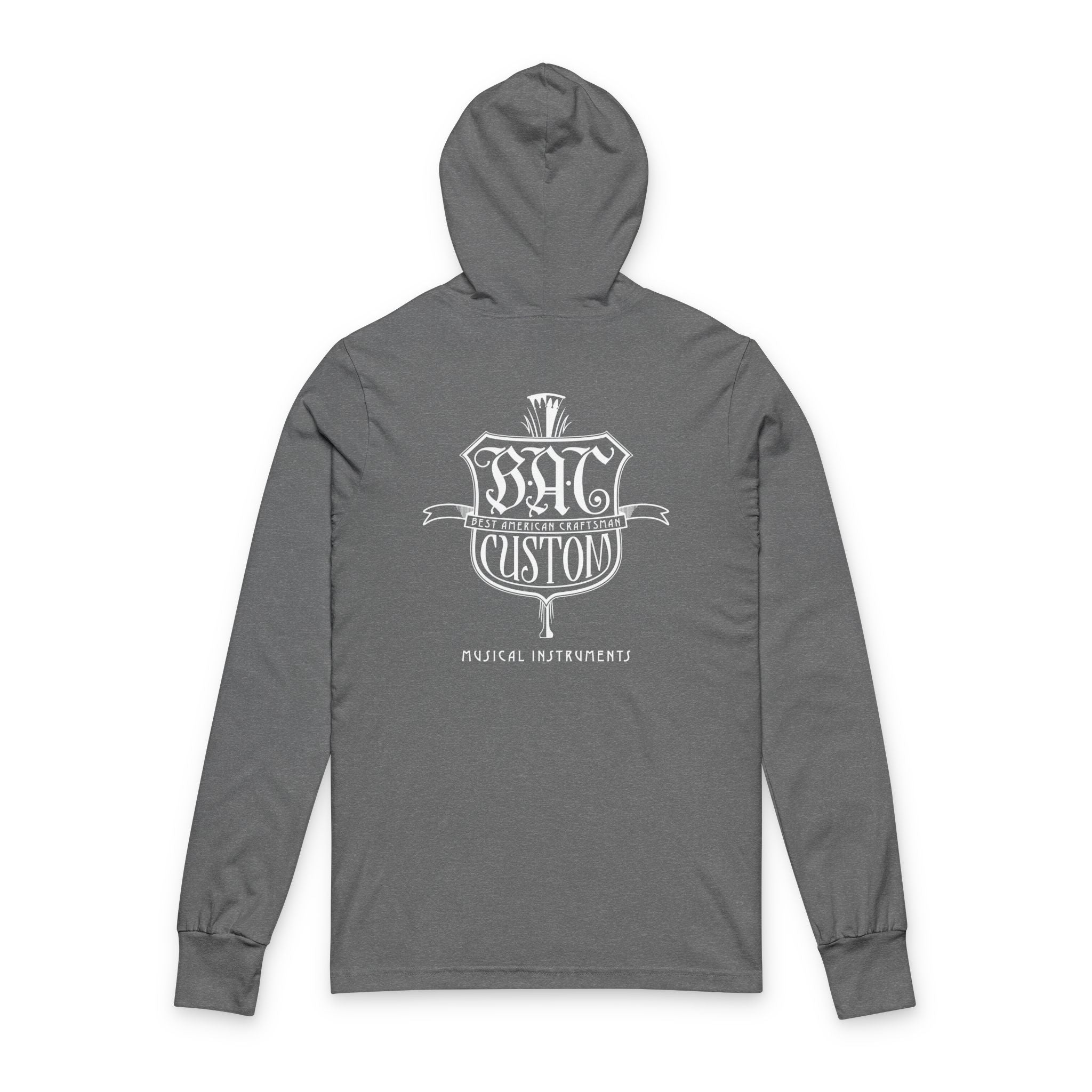 BAC Music Hooded Long Sleeve Tee — "Custom" Graphic