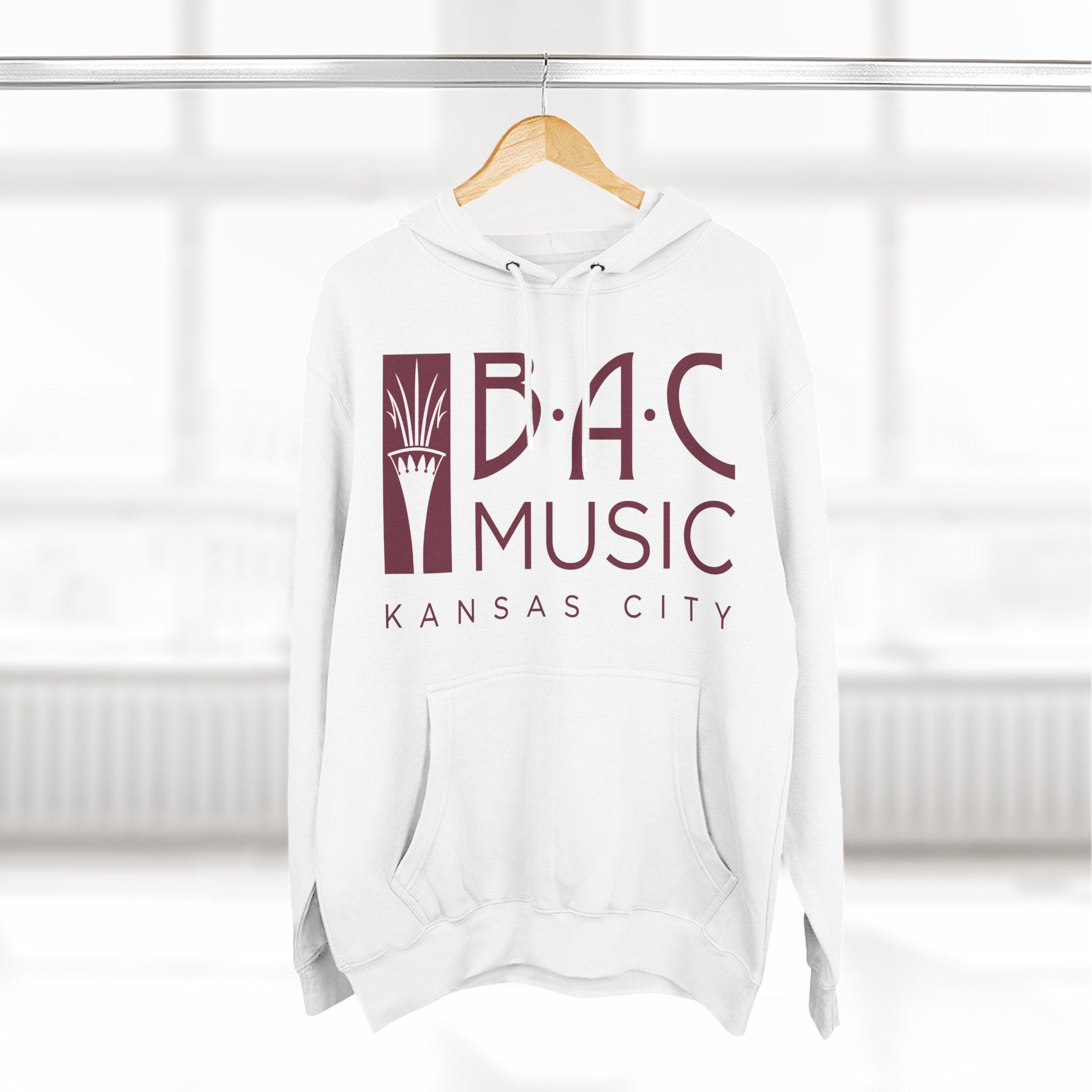 BAC Music Kansas City Hoodie — Three-Panel Fleece Music Logo Pullover